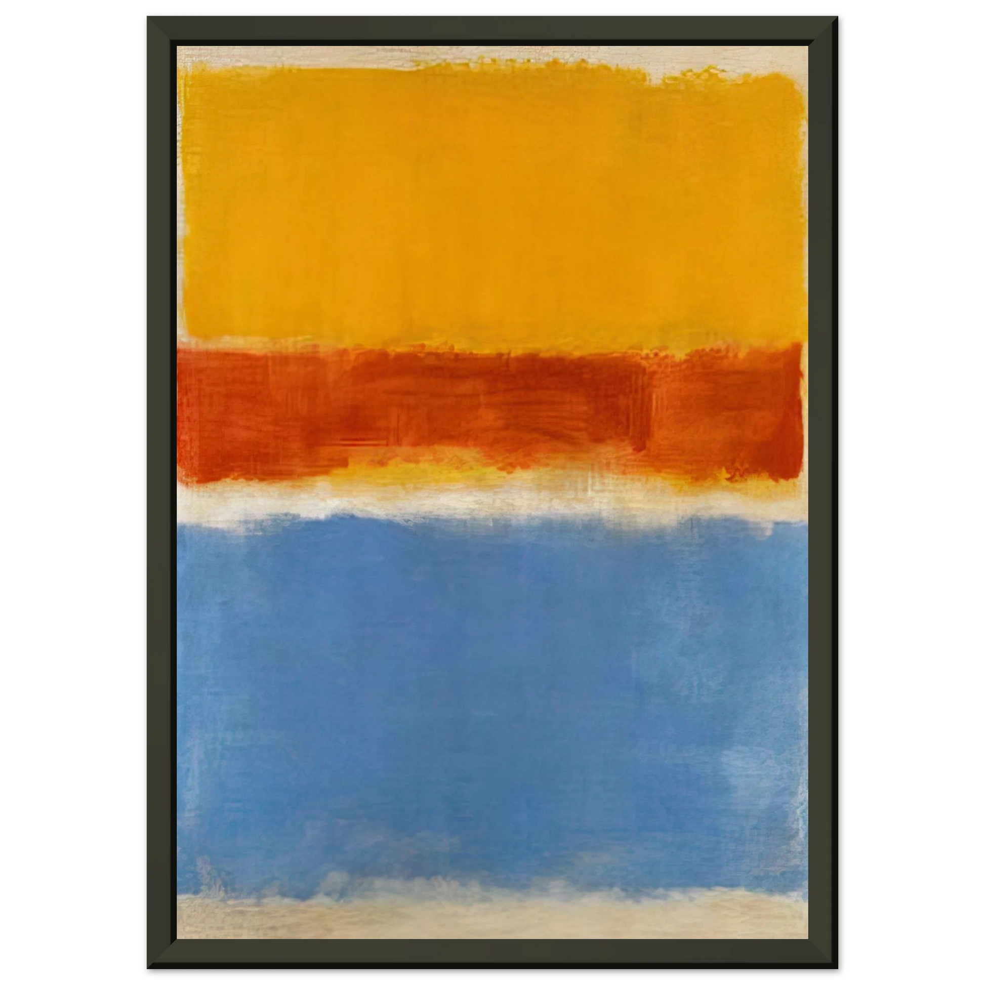 Mark Rothko  Untitled Yellow Red and Blue  1953 Framed Art Print  - Aluminum Frame - 70x100 cm / 28x40 inches