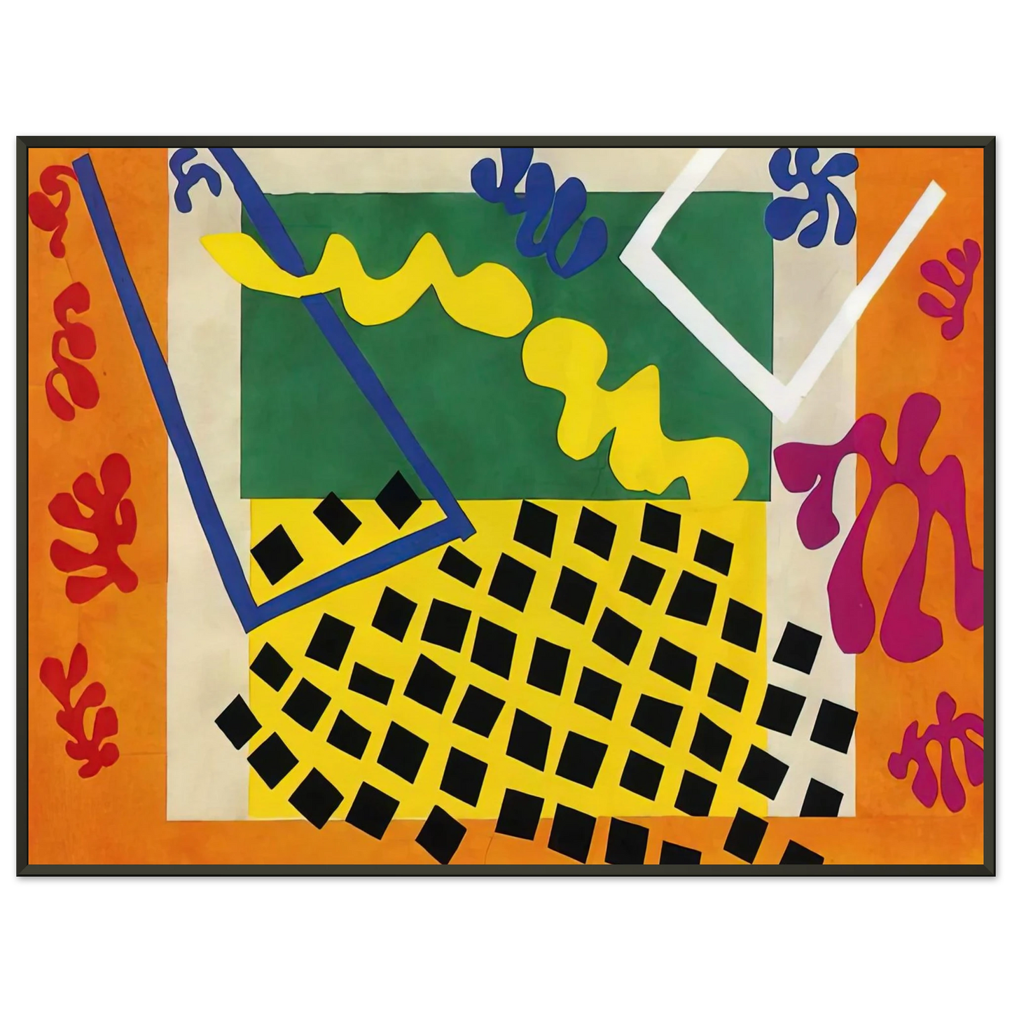 Henri Matisse  CUT OUTS 3 Framed Art Print  - Aluminum Frame - 70x100 cm / 28x40 inches