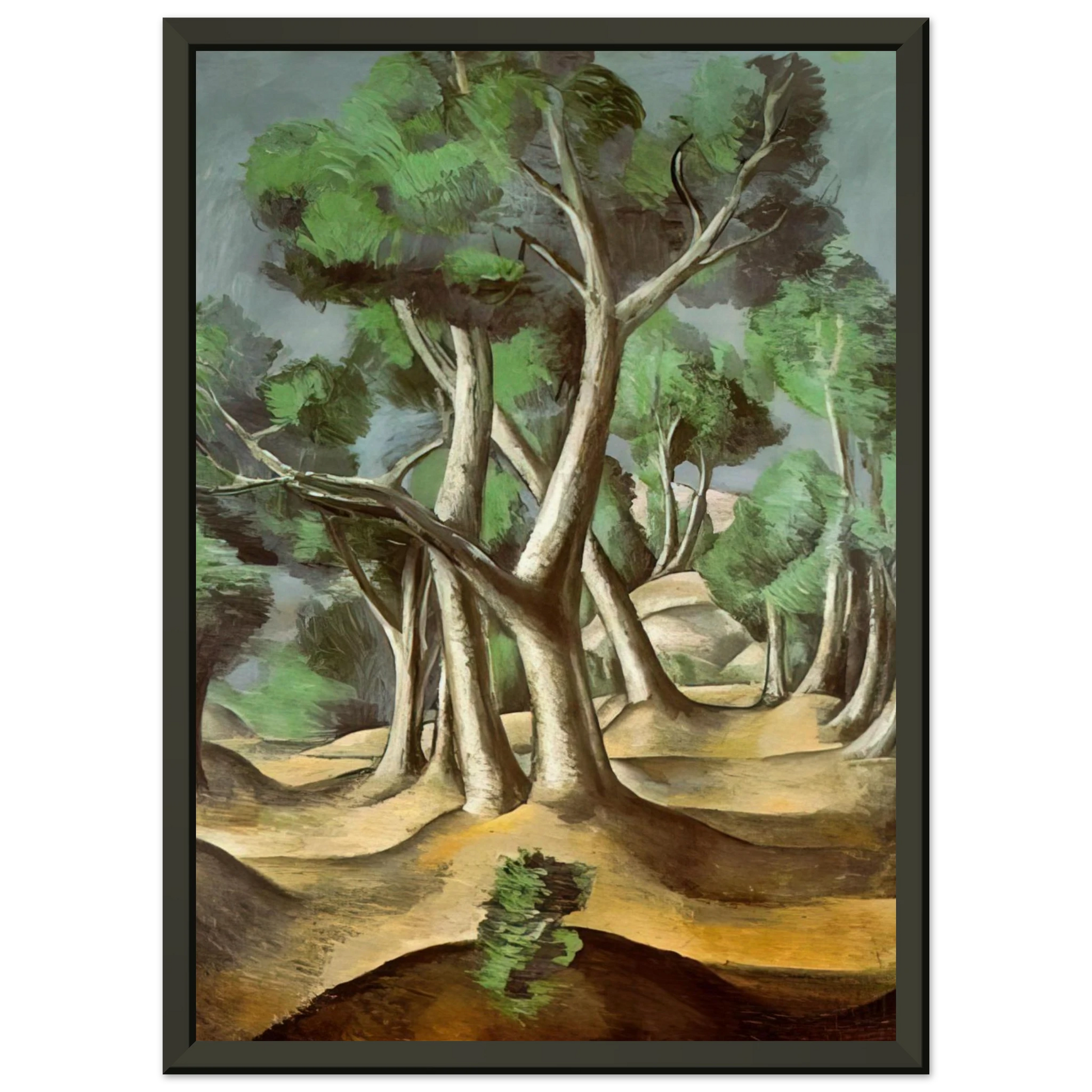 Andre Derain  THE GROVE 1912 Framed Art Print  - Aluminum Frame - 60x80 cm / 24x32 inches