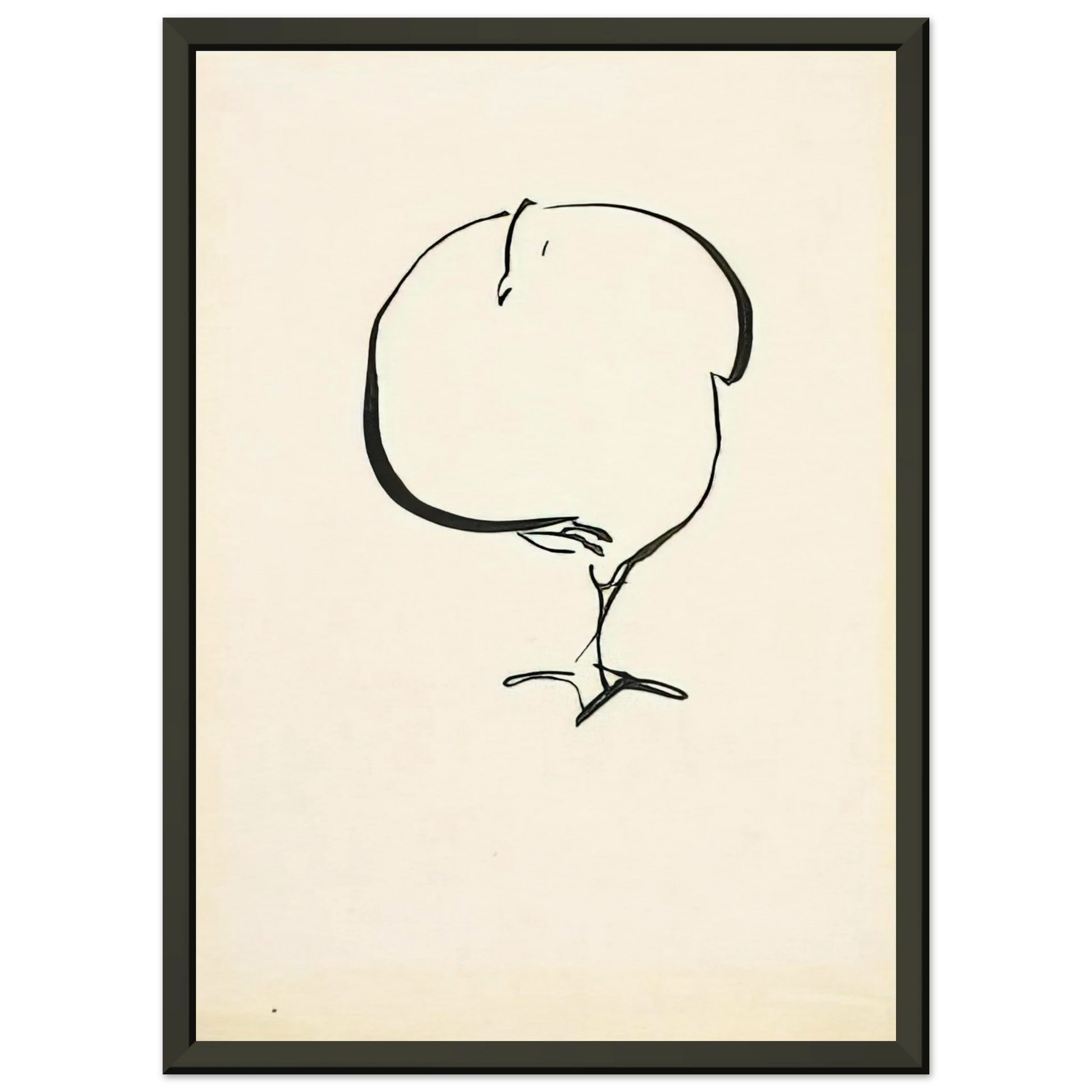 Josef Albers  STANDING BIRD FRONT VIEW 1917 Framed Art Print  - Aluminum Frame - 40x50 cm / 16x20 inches
