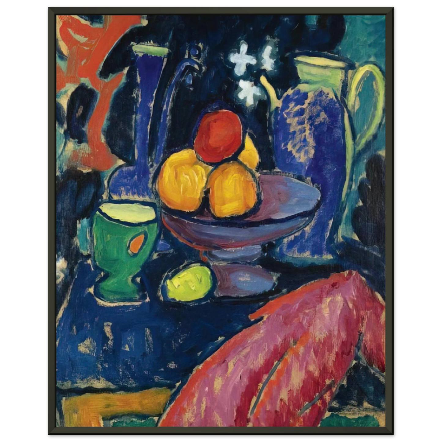 Alexej von Jawlensky  STILL LIFE WITH JUG 1913 Framed Art Print  - Aluminum Frame - 60x80 cm / 24x32 inches