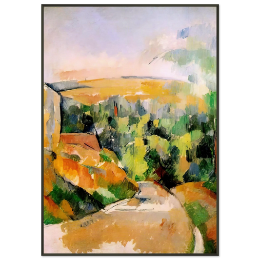 Paul Cezanne  The Bend in the road Framed Art Print  - Aluminum Frame - 21x29.7 cm / 8x12"
