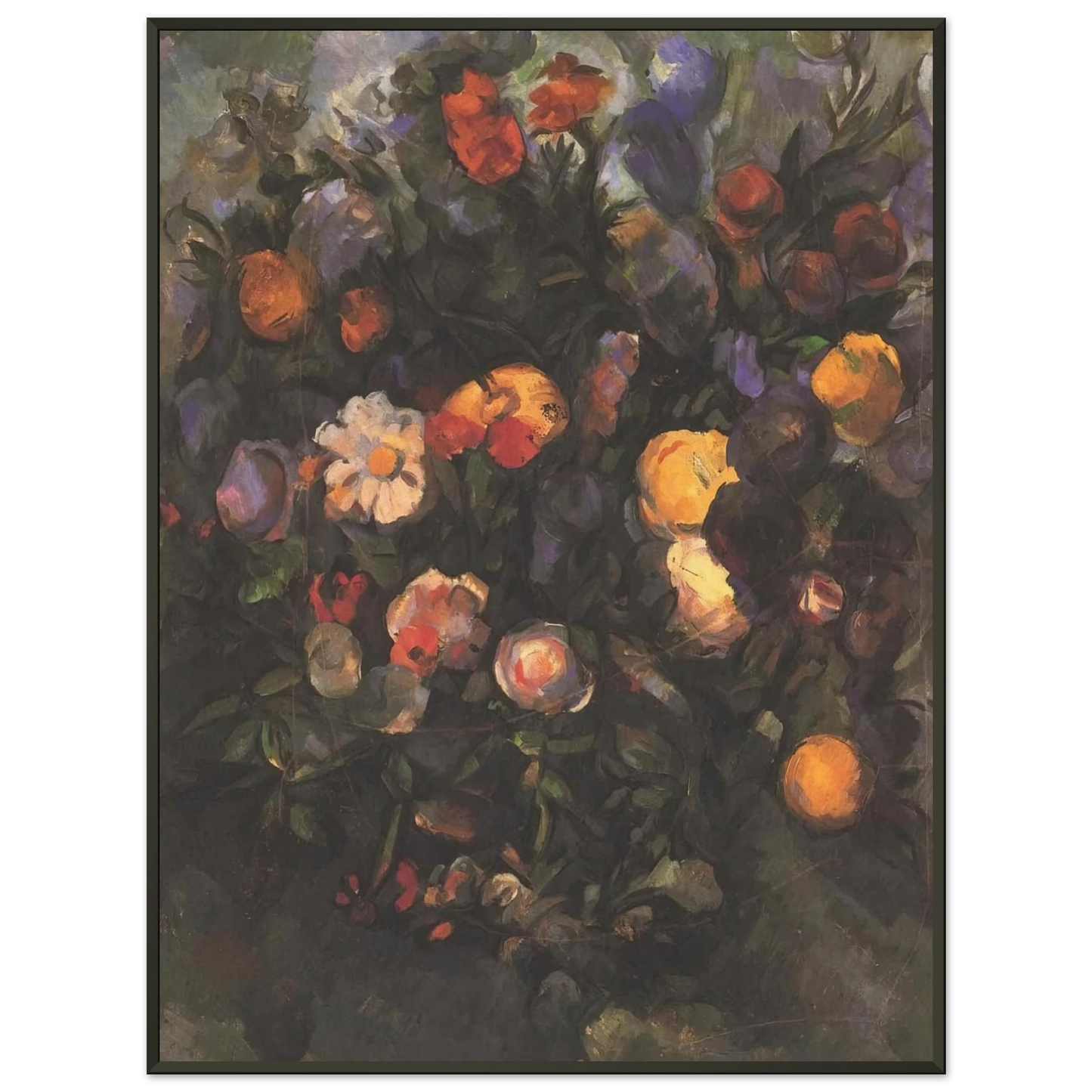 Paul Cezanne  Vase of Flowers Framed Art Print  - Aluminum Frame - 60x80 cm / 24x32 inches