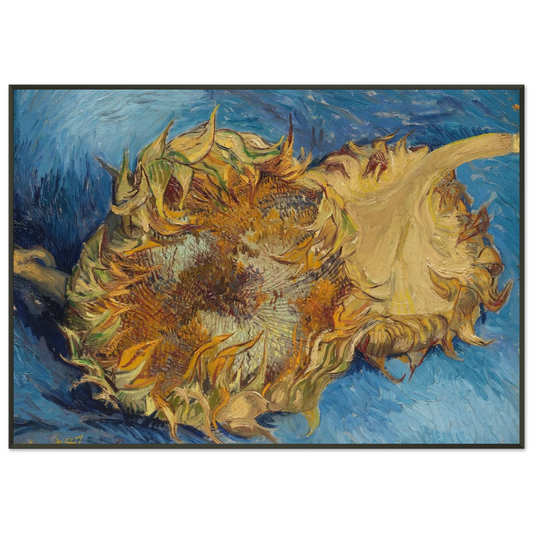 Vincent van Gogh  Still Life with Two Sunflowers Framed Art Print  - Aluminum Frame - 21x29.7 cm / 8x12"