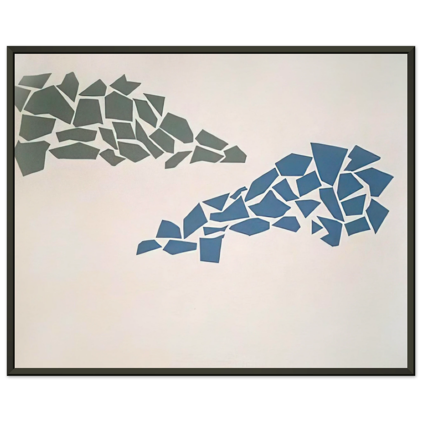 Robert Goodnough  Blue and Green  1968 Framed Art Print  - Aluminum Frame - 40x50 cm / 16x20 inches