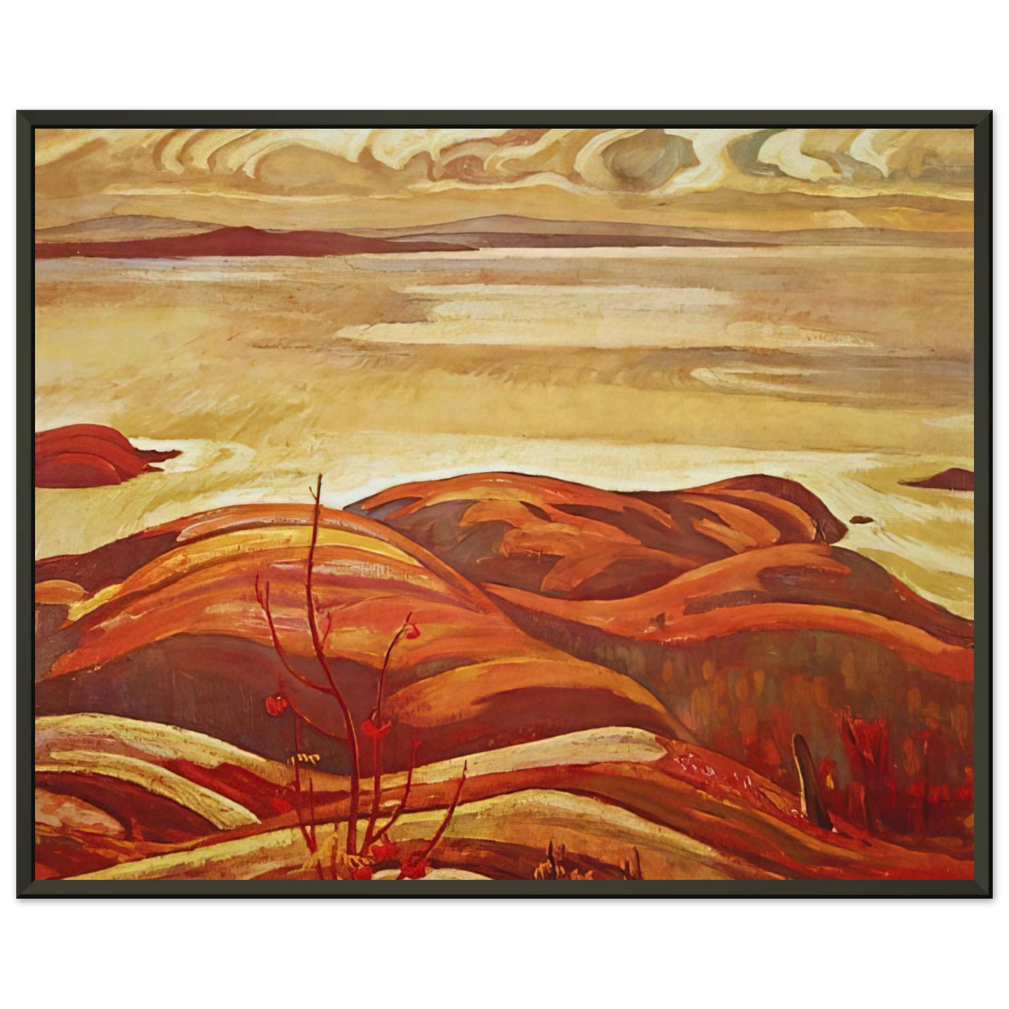 AY Jackson  North Shore Lake Superior  1926 Framed Art Print  - Aluminum Frame - 70x100 cm / 28x40 inches