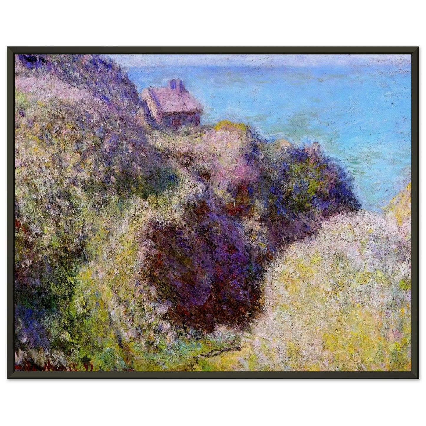claude monet  The Gorge at Varengeville Late Afternoon Framed Art Print  - Aluminum Frame - 70x100 cm / 28x40 inches