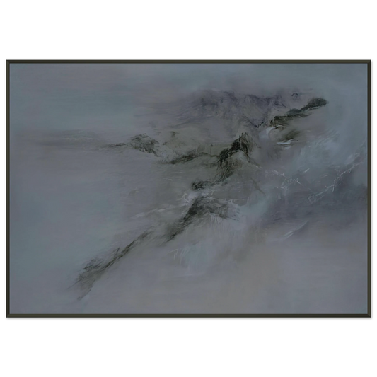 Zao WouKi  28 10 2001 2001 Framed Art Print  - Aluminum Frame - 21x29.7 cm / 8x12"