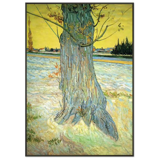 Vincent van Gogh  Trunk of an Old Yew Tree Framed Art Print  - Aluminum Frame - 21x29.7 cm / 8x12"