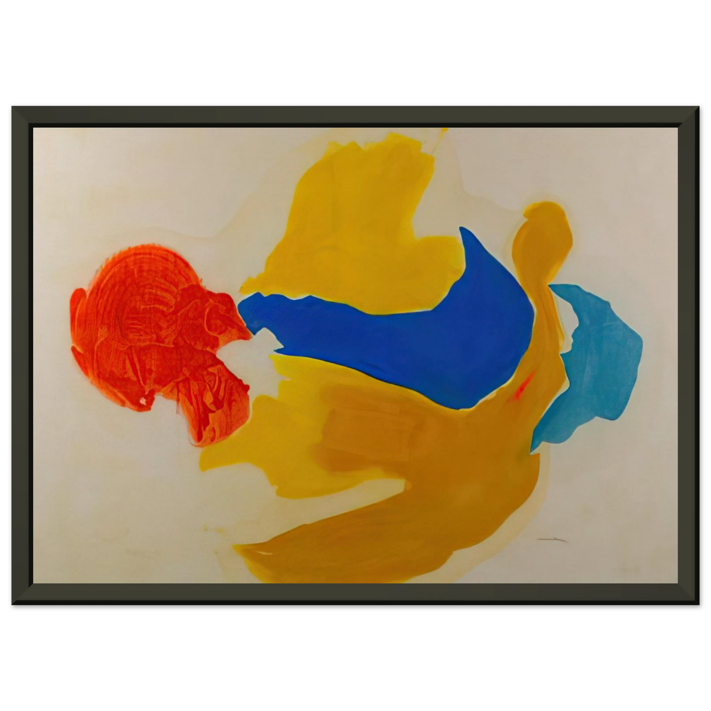 Helen Frankenthaler  Blue Jay  1963  United States Framed Art Print  - Aluminum Frame - 40x50 cm / 16x20 inches