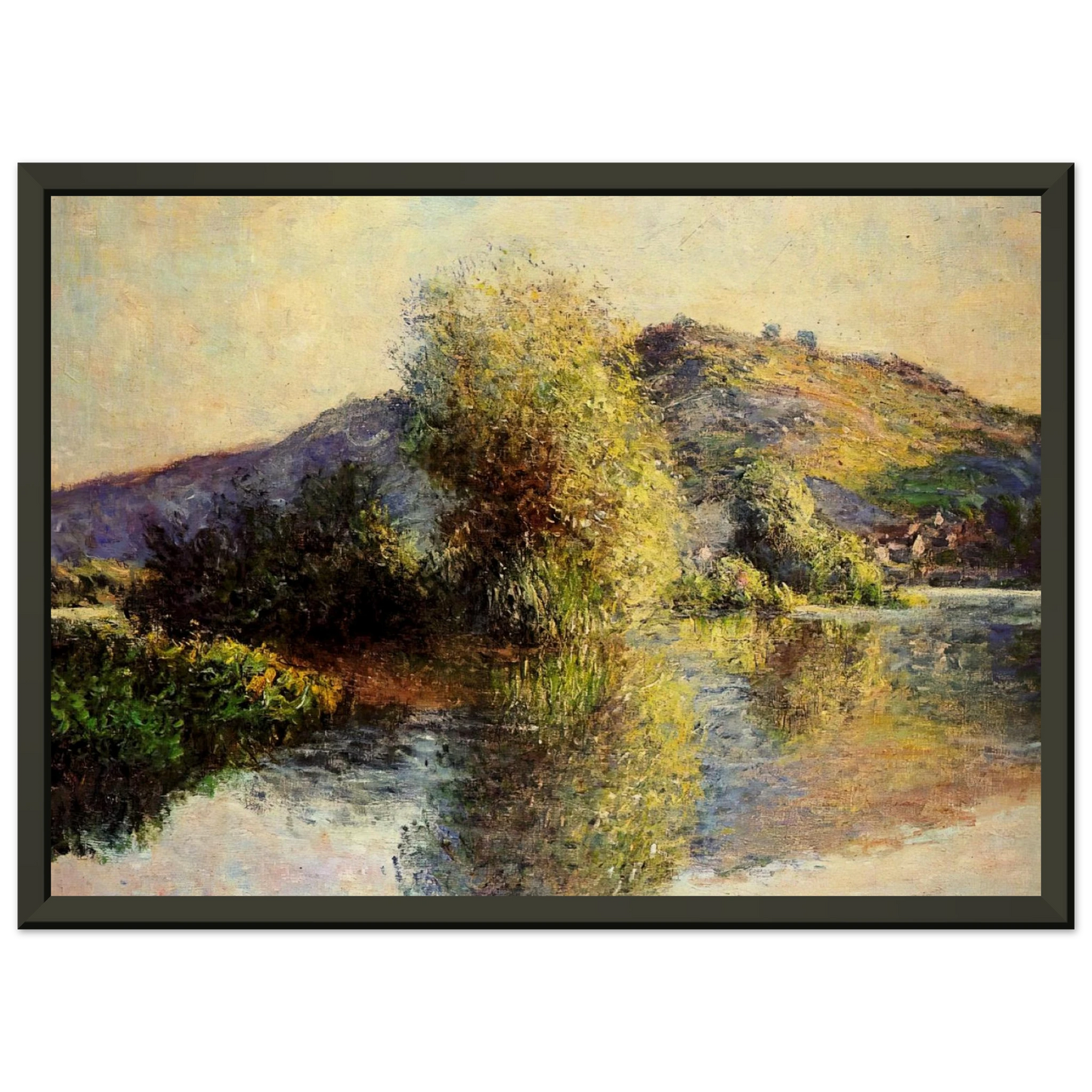 claude monet  Isleets at PortVillez Framed Art Print  - Aluminum Frame - 70x100 cm / 28x40 inches