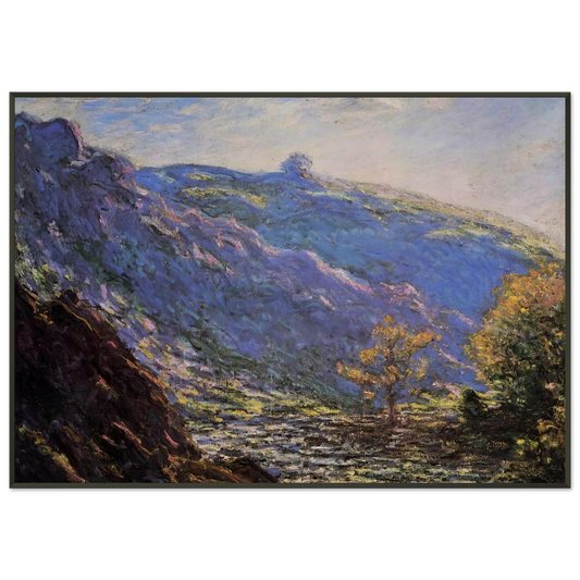 claude monet  The Old Tree Sunlight on the Petit Cruese Framed Art Print  - Aluminum Frame - 21x29.7 cm / 8x12"