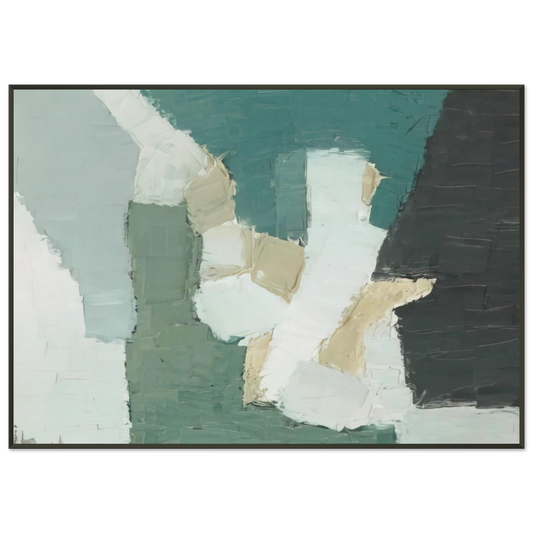 Nicolas de Stael  Composition  1949 Framed Art Print  - Aluminum Frame - 21x29.7 cm / 8x12"