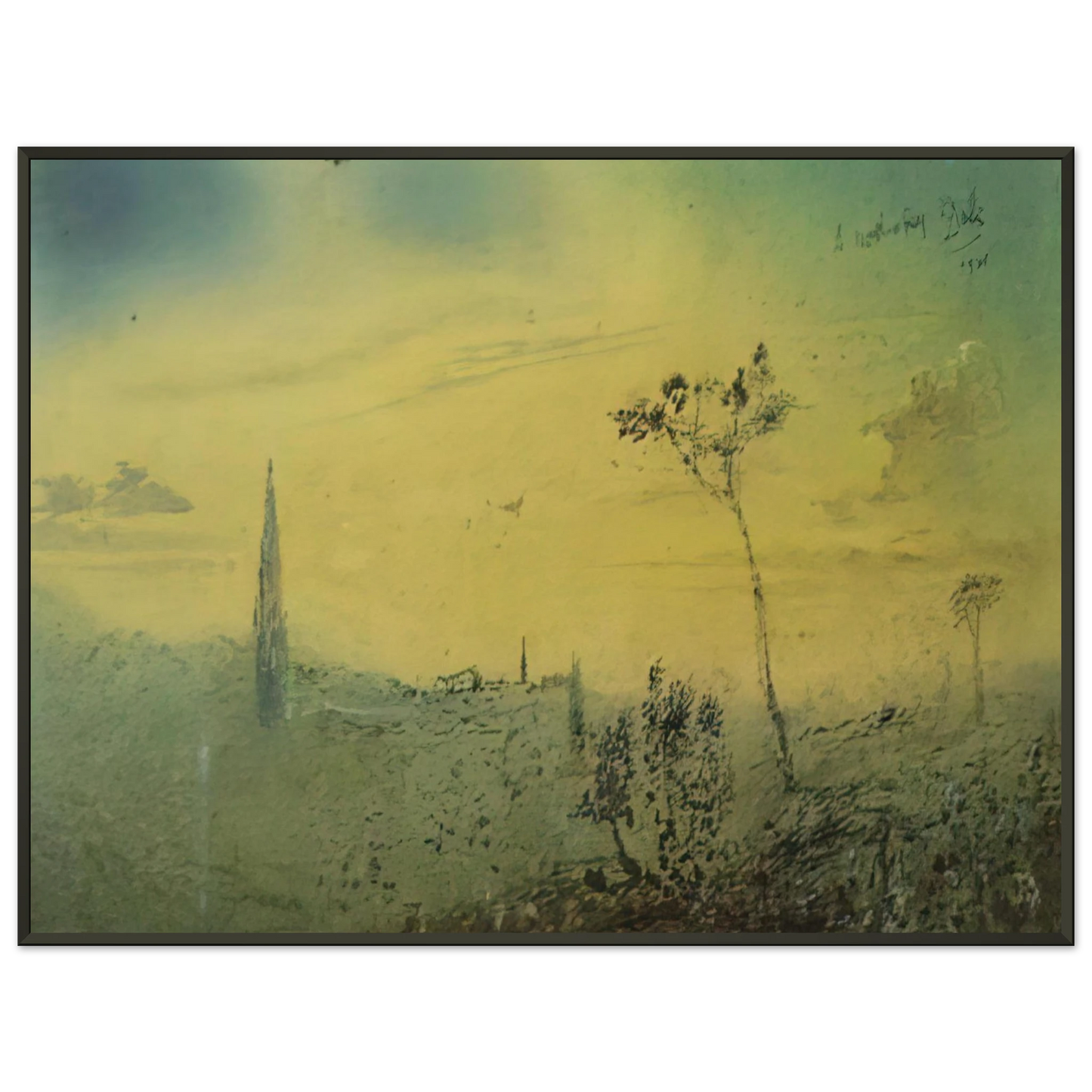 Salvador Dali  LANDSCAPE 1 Framed Art Print  - Aluminum Frame - 60x80 cm / 24x32 inches