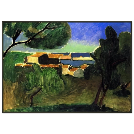 Henri Matisse  LANDSCAPE AT COLLIOURE III 1907 Framed Art Print  - Aluminum Frame - 21x29.7 cm / 8x12"