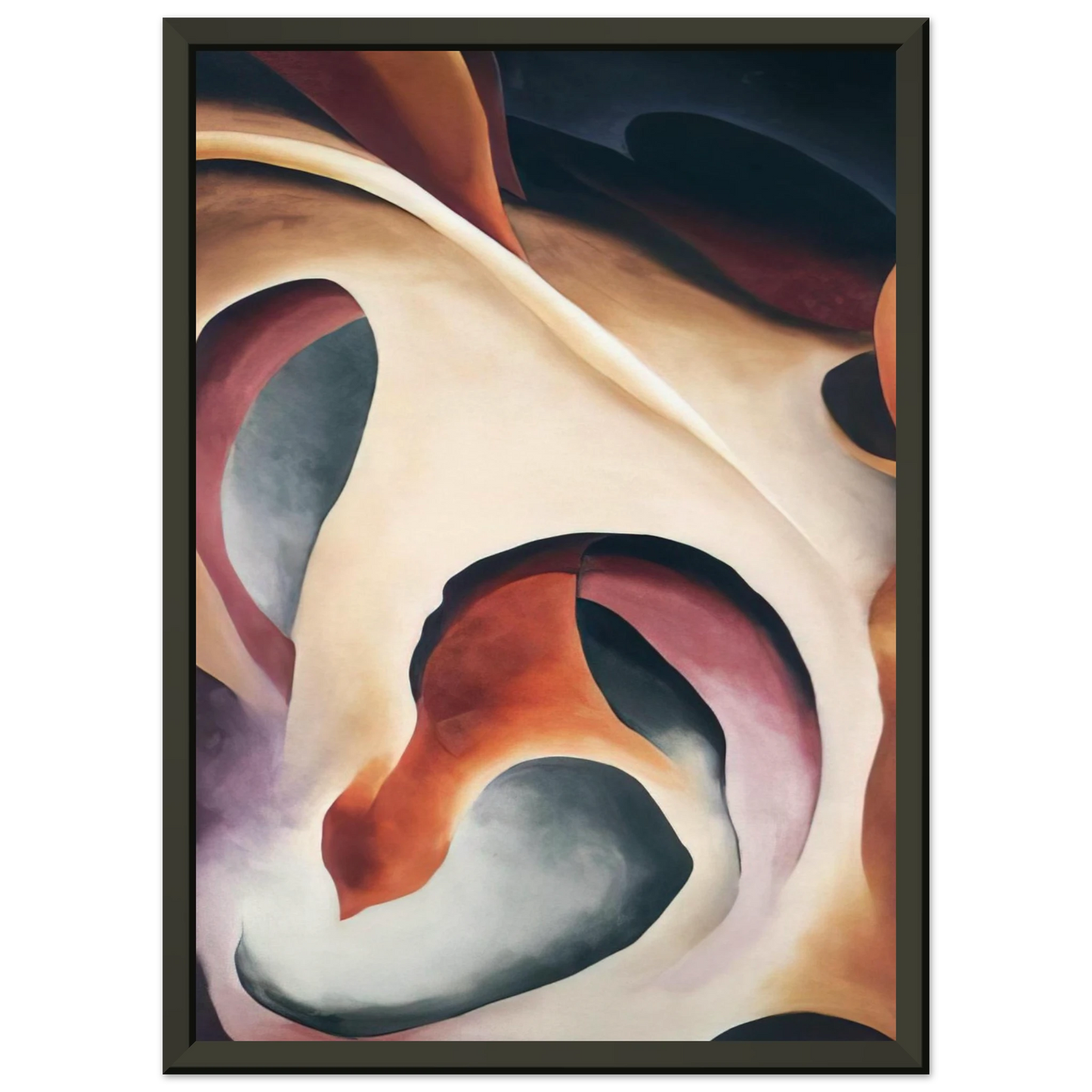 Georgia OKeeffe  Leaf Motif 2 Framed Art Print  - Aluminum Frame - 40x50 cm / 16x20 inches