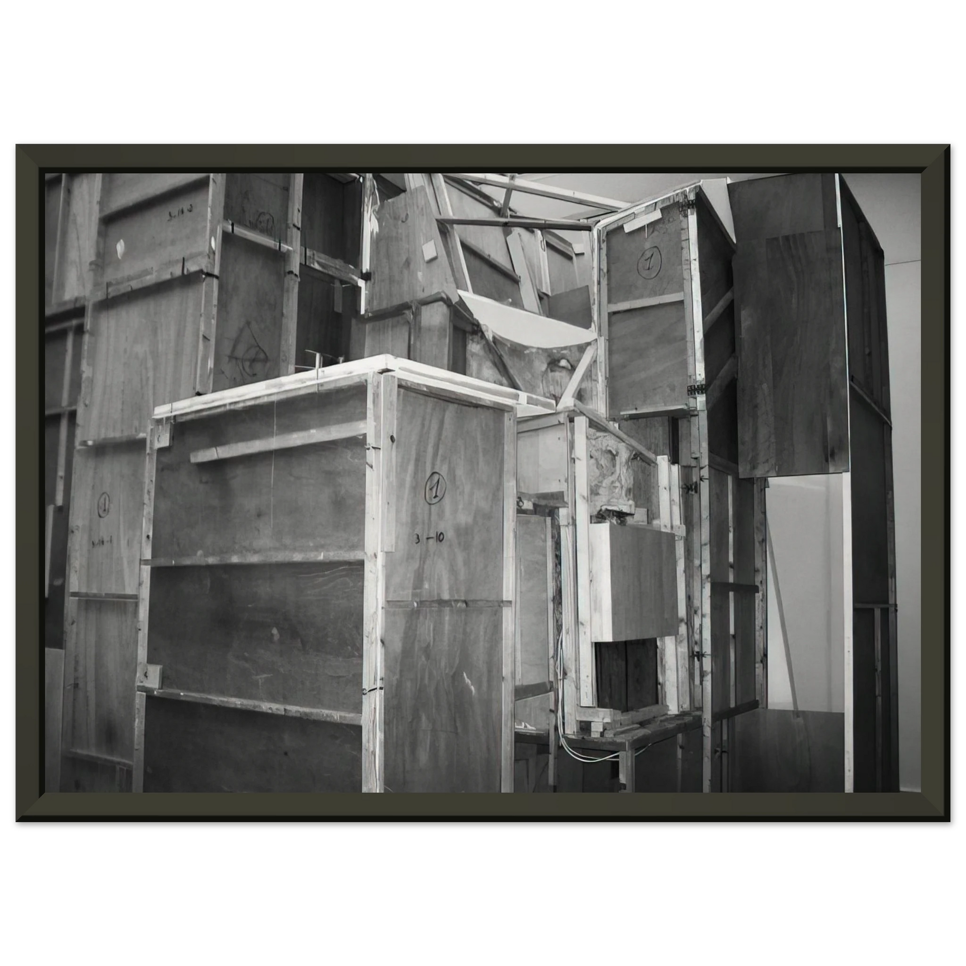 Kurt Schwitters  MERZBAU SEEN FROM THE OUTSIDE 1933 Framed Art Print  - Aluminum Frame - 60x80 cm / 24x32 inches