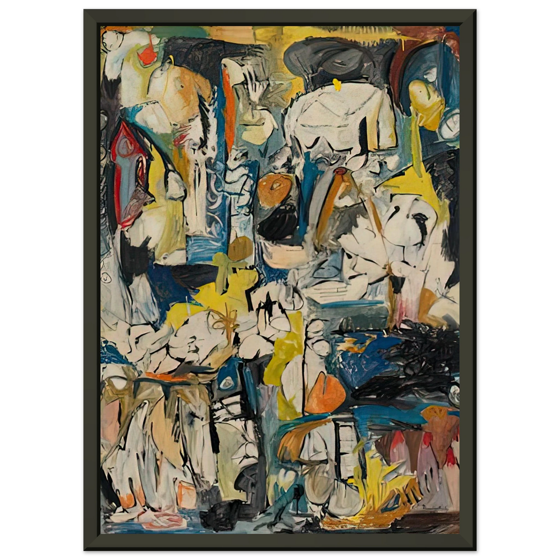 Helen Frankenthaler  Village 1951 Framed Art Print  - Aluminum Frame - 40x50 cm / 16x20 inches