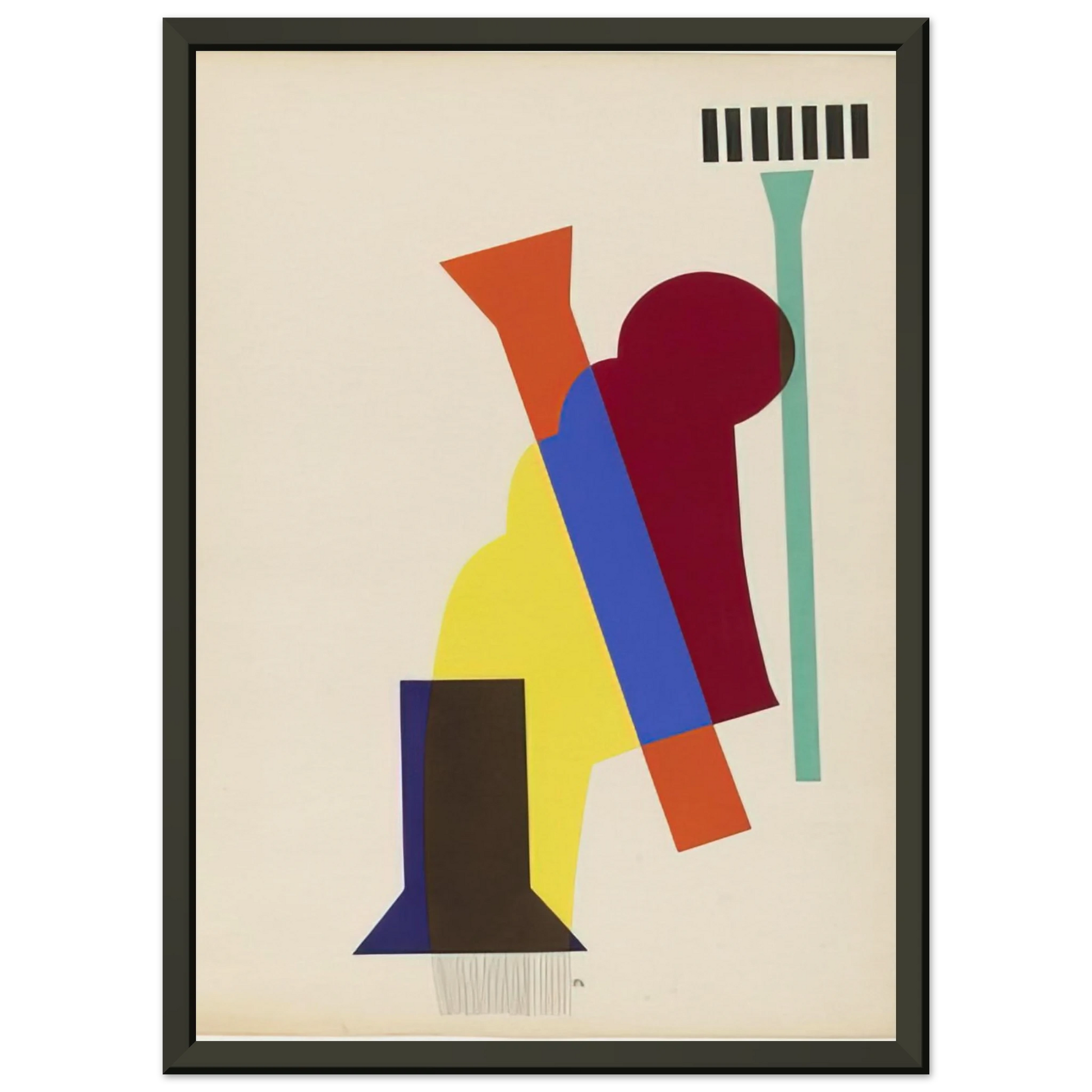 Man Ray  CONCRETE MIXER FROM THE PORTFOLIO REVOLVING DOORS 1926 Framed Art Print  - Aluminum Frame - 70x100 cm / 28x40 inches
