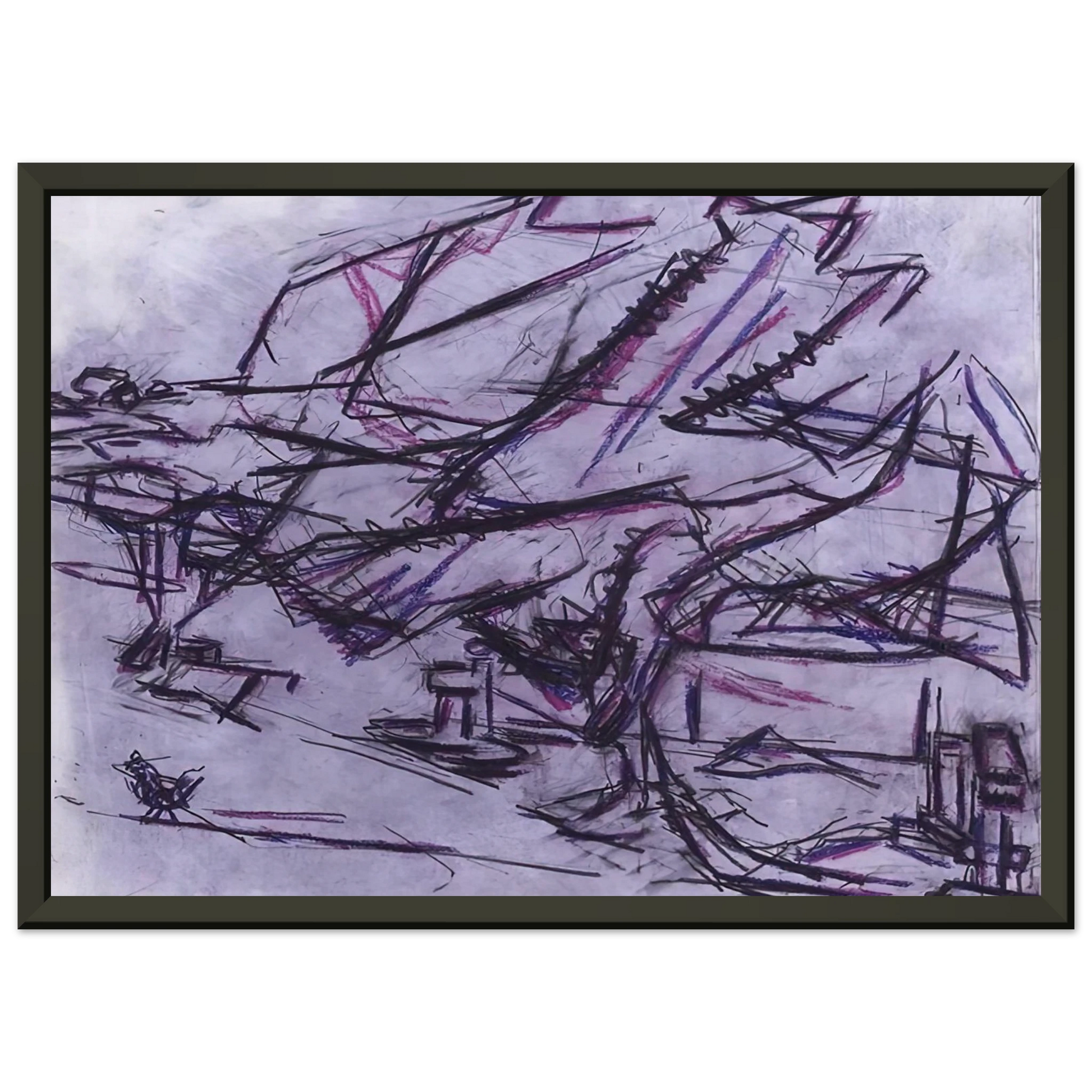 Frank Auerbach  TREE AT TRETIRE Framed Art Print  - Aluminum Frame - 60x80 cm / 24x32 inches