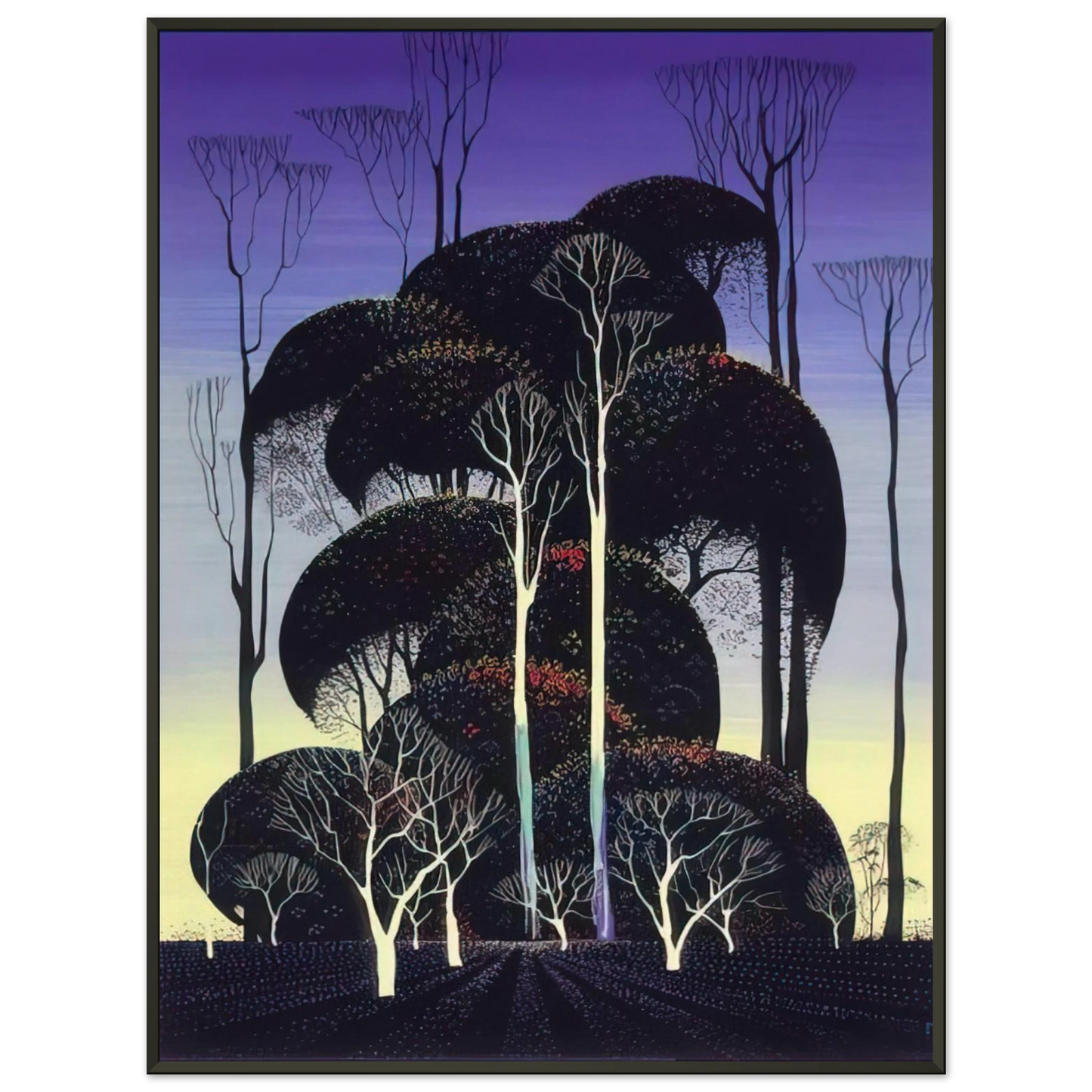 Eyvind Earle  Forest Arabesque Framed Art Print  - Aluminum Frame - 60x80 cm / 24x32 inches