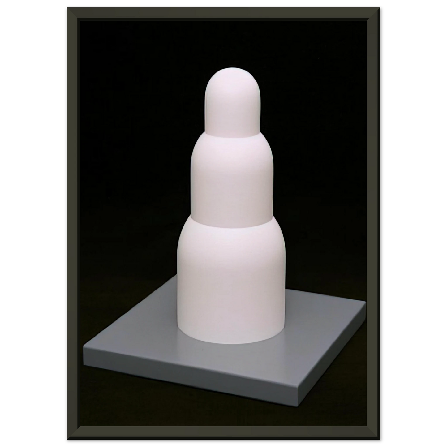 Sol LeWitt  Three Stacked Domes Framed Art Print  - Aluminum Frame - 60x80 cm / 24x32 inches