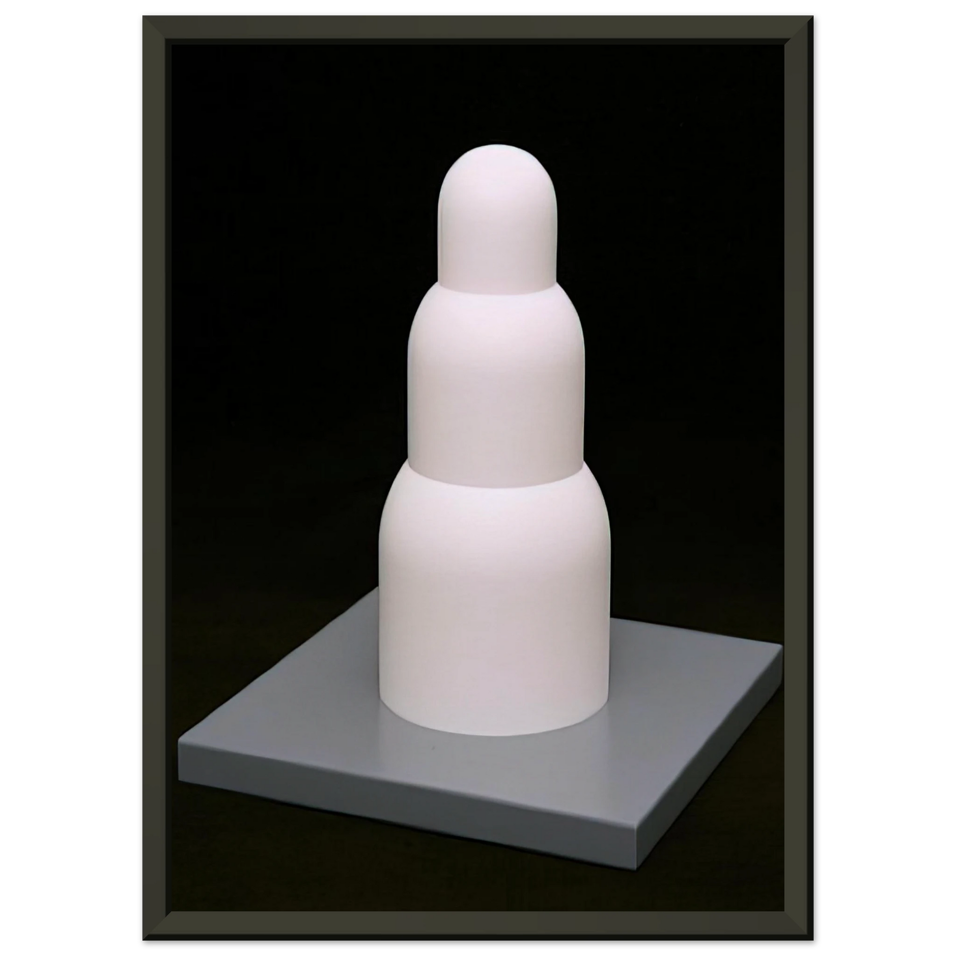 Sol LeWitt  Three Stacked Domes Framed Art Print  - Aluminum Frame - 60x80 cm / 24x32 inches