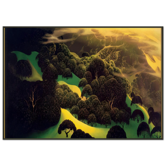 Eyvind Earle  Deep Wilderness Framed Art Print  - Aluminum Frame - 21x29.7 cm / 8x12"