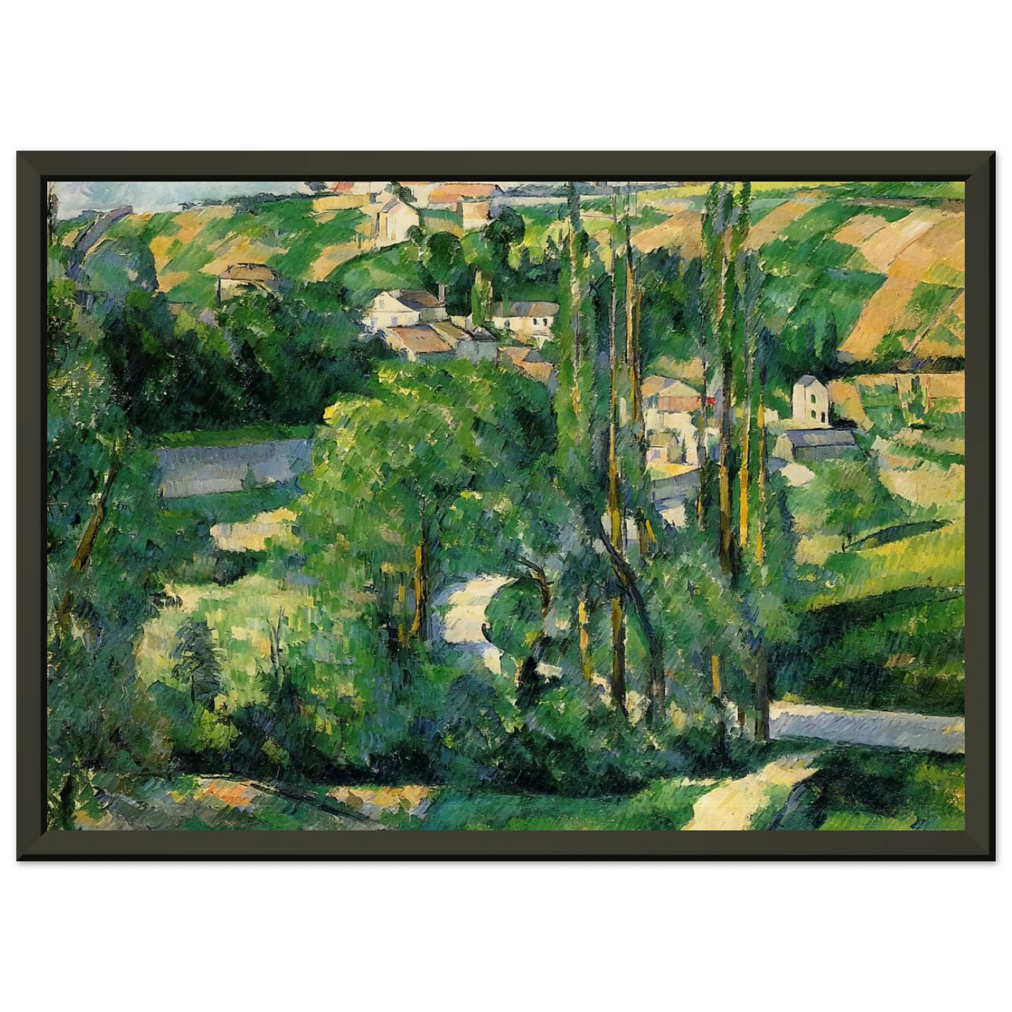 Paul Cezanne  Cote du Galet at Pontoise Framed Art Print  - Aluminum Frame - 60x80 cm / 24x32 inches