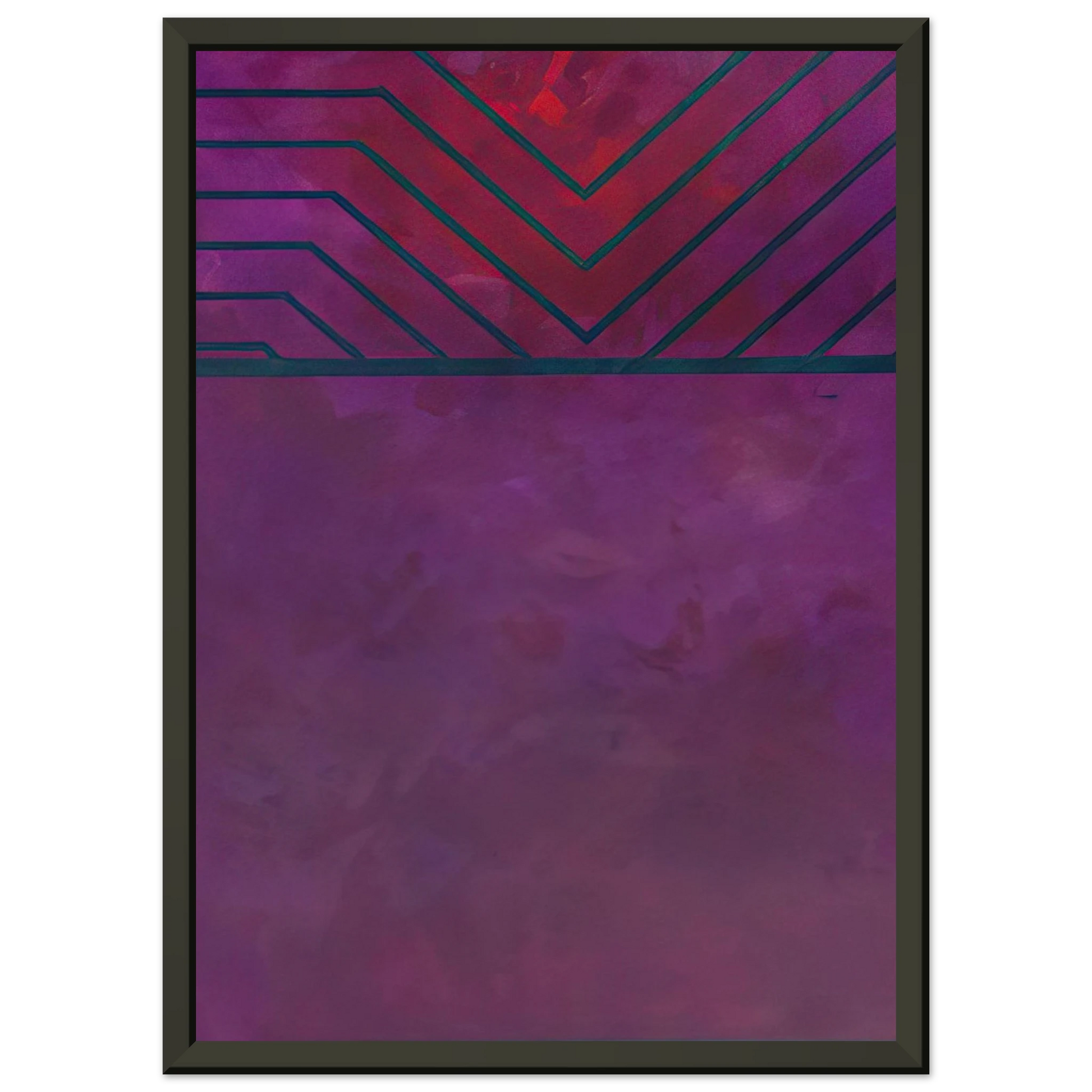 Luis Feito  UNTITLED 1986 Framed Art Print  - Aluminum Frame - 60x80 cm / 24x32 inches