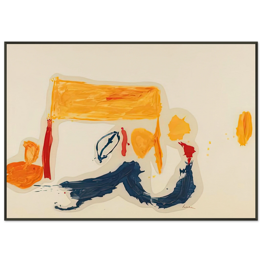 Helen Frankenthaler  Yellow Games 1962 Framed Art Print  - Aluminum Frame - 21x29.7 cm / 8x12"
