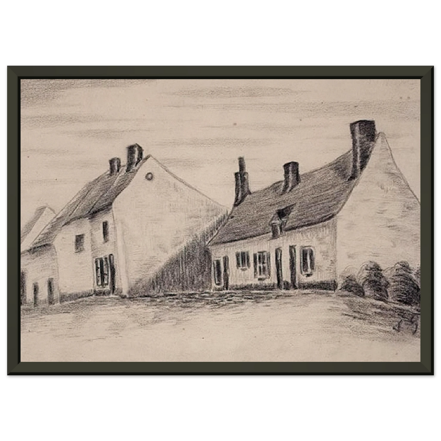 Vincent van Gogh  A Zandmennik house Framed Art Print  - Aluminum Frame - 70x100 cm / 28x40 inches