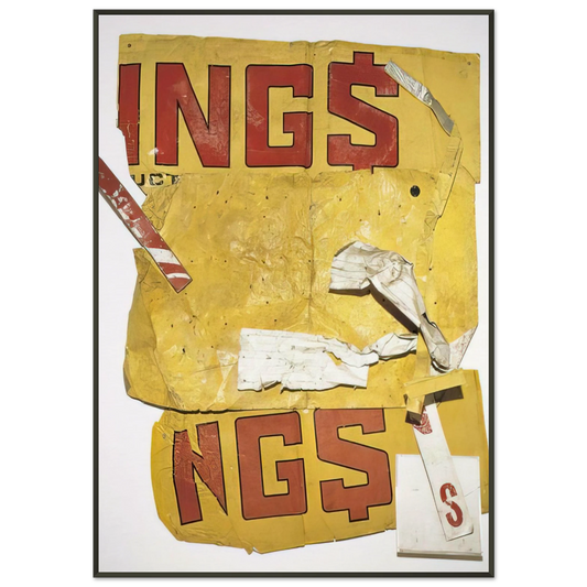 Robert Rauschenberg  YELLOW MOBY GLUT 1986 Framed Art Print  - Aluminum Frame - 21x29.7 cm / 8x12"