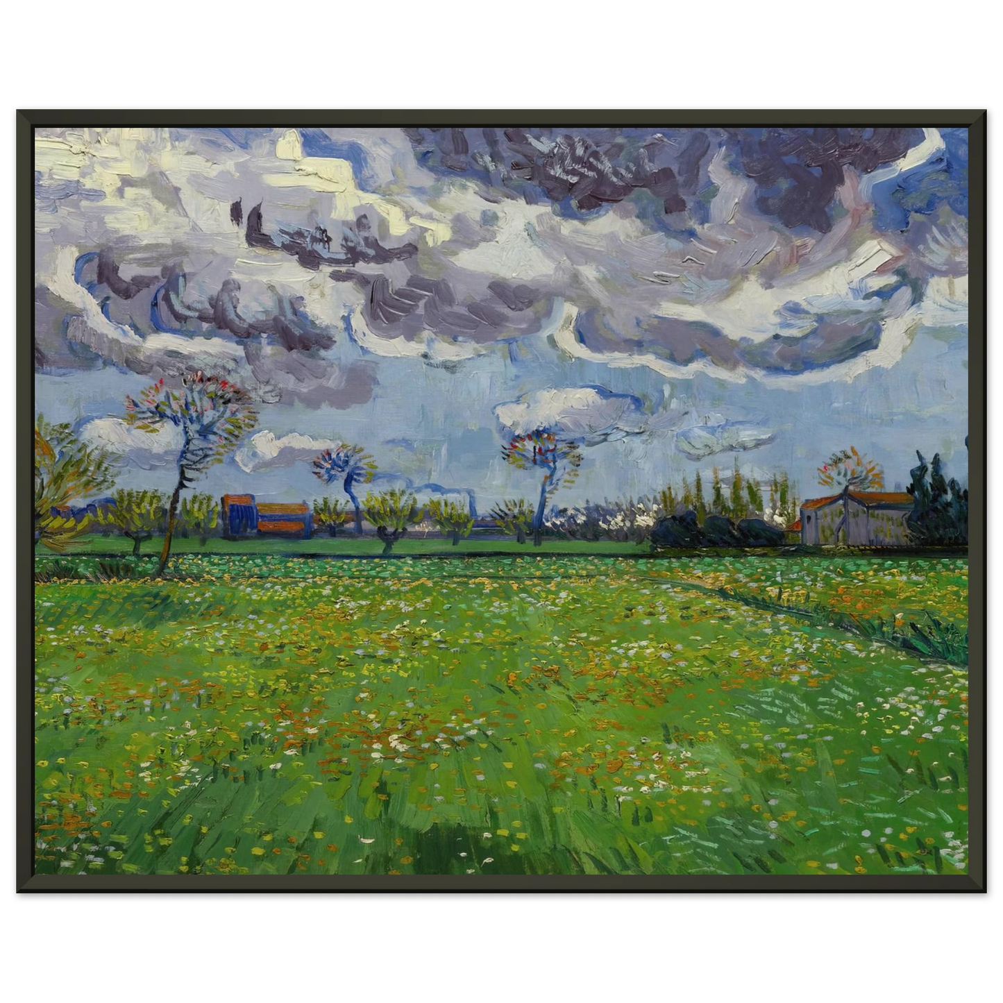 Vincent van Gogh  Landscape under a Stormy Sky Framed Art Print  - Aluminum Frame - 40x50 cm / 16x20 inches