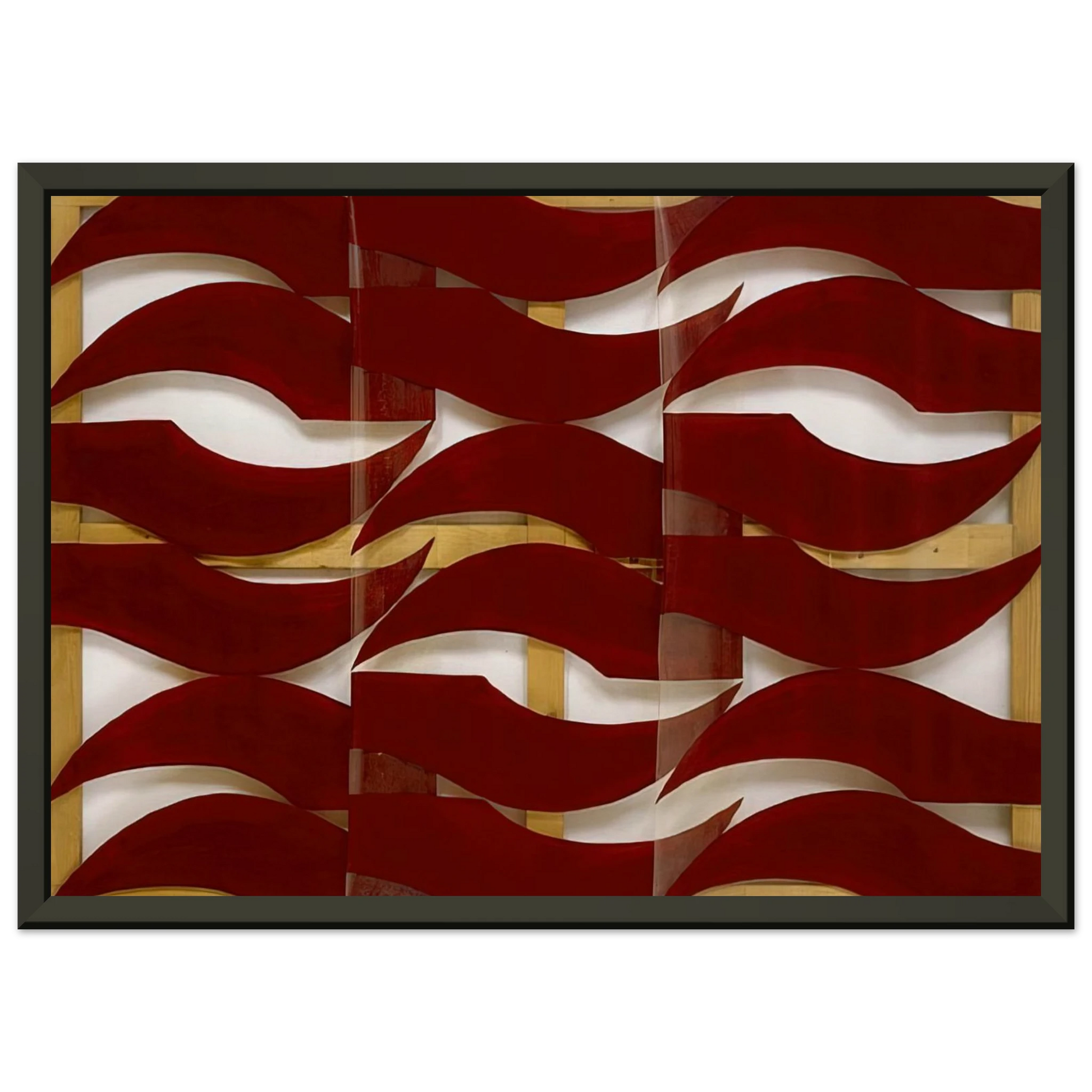Carla Accardi  Rosso scuro  1974 Framed Art Print  - Aluminum Frame - 60x80 cm / 24x32 inches