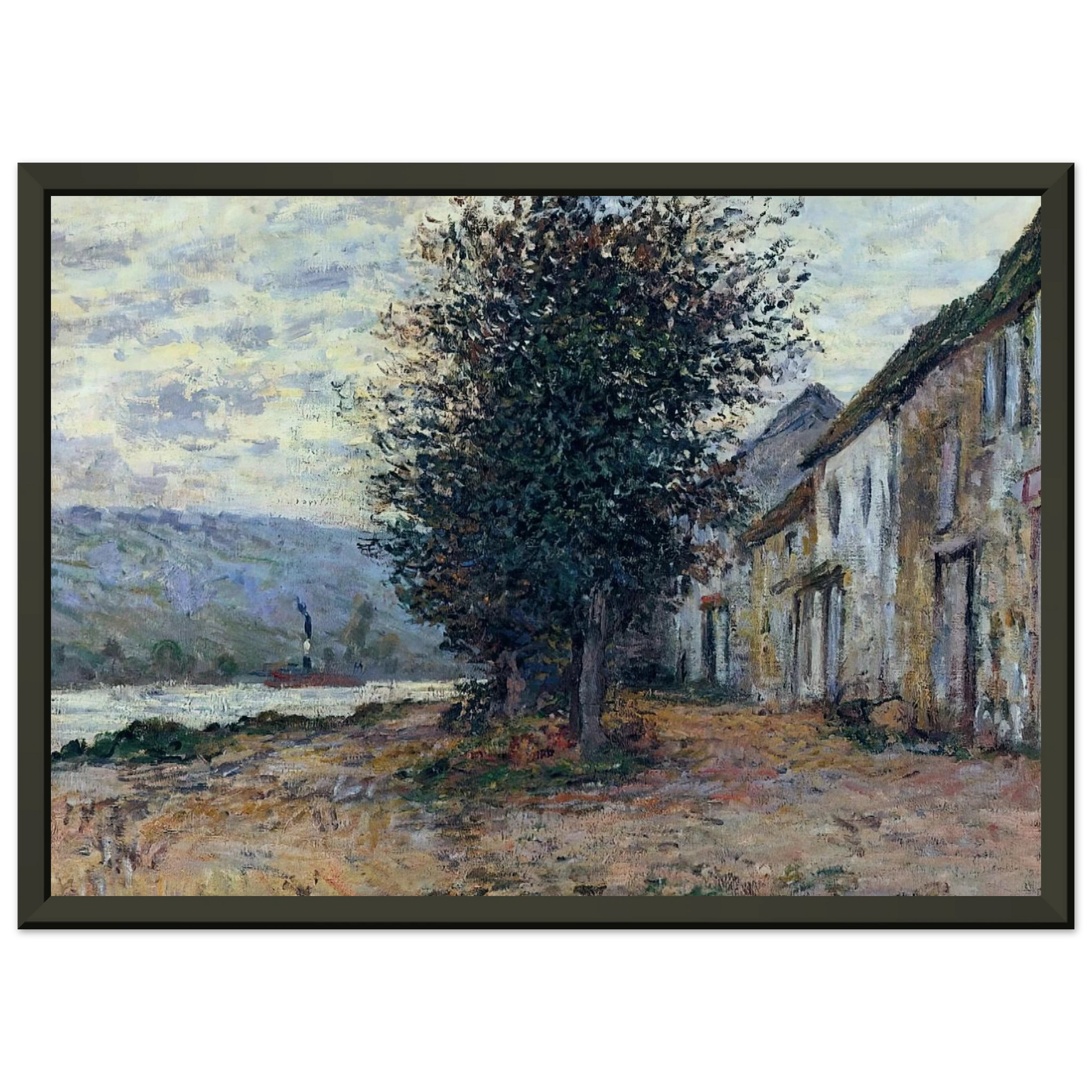 claude monet  The Banks of the Seine Framed Art Print  - Aluminum Frame - 60x80 cm / 24x32 inches