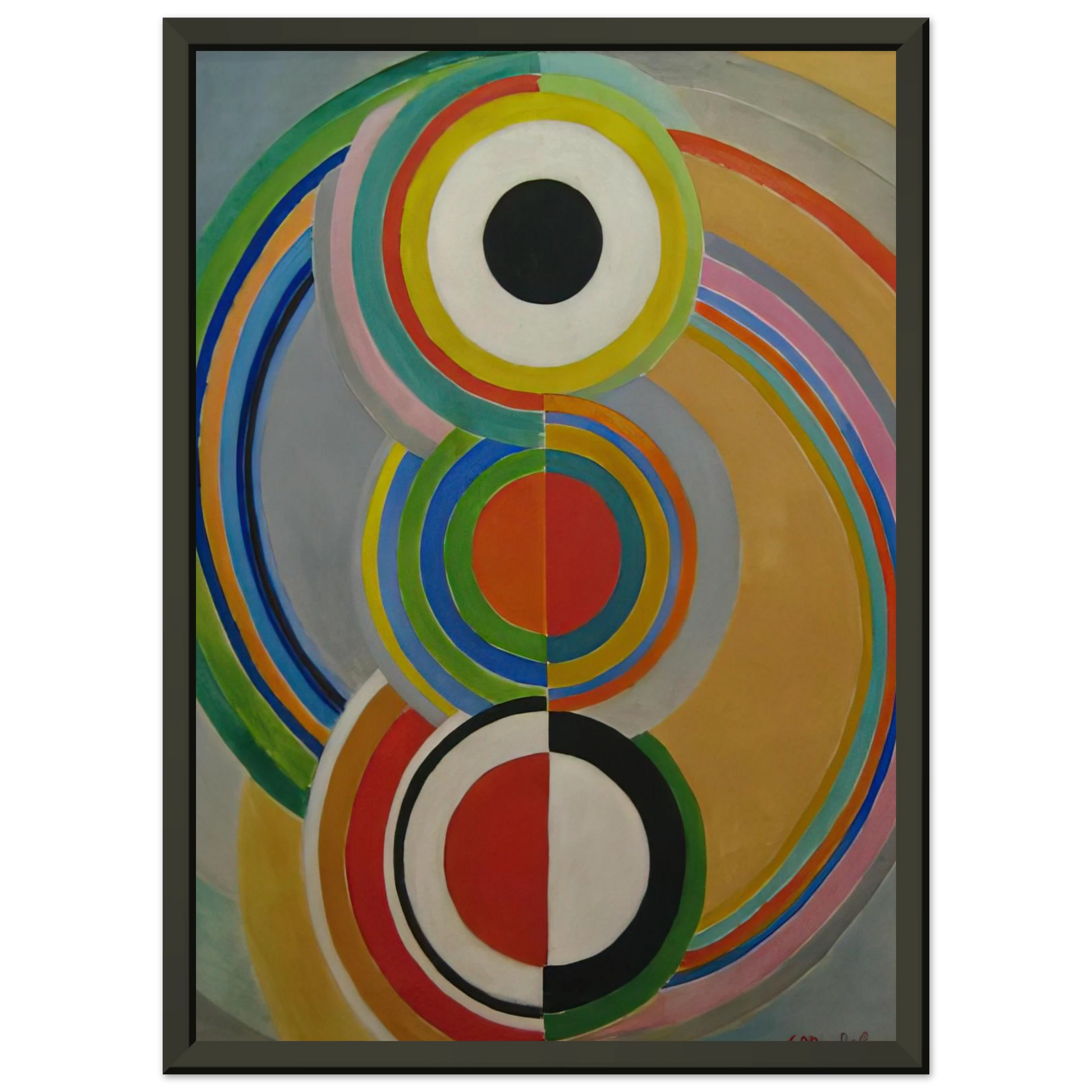 Sonia Delaunay  RYTHME 1 Framed Art Print  - Aluminum Frame - 60x80 cm / 24x32 inches