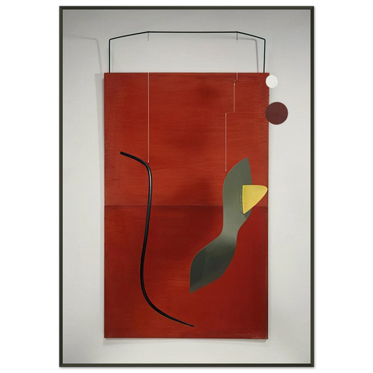 Alexander Calder  RED PANEL 1936 Framed Art Print  - Aluminum Frame - 21x29.7 cm / 8x12"