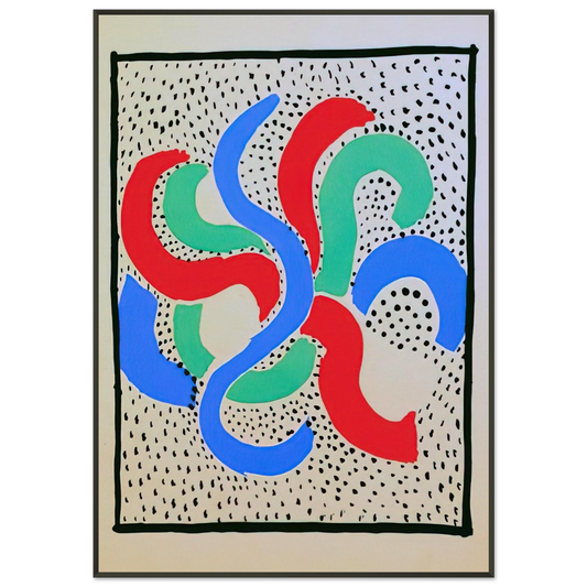 Sonia Delaunay  COMPOSITION 28 Framed Art Print  - Aluminum Frame - 21x29.7 cm / 8x12"