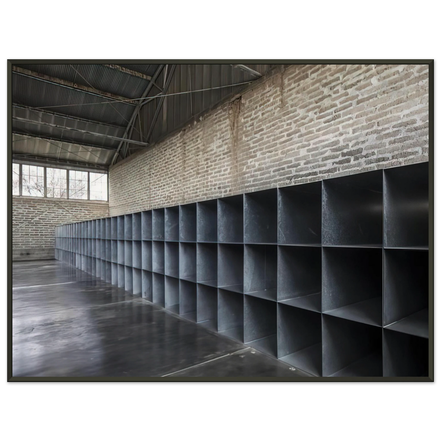 Donald Judd  Untitled The Block  1969 Framed Art Print  - Aluminum Frame - 60x80 cm / 24x32 inches