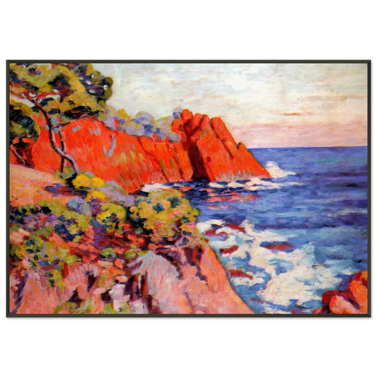 Armand Guillaumin  Rochers sur la Cote a Agay  1907 Framed Art Print  - Aluminum Frame - 21x29.7 cm / 8x12"