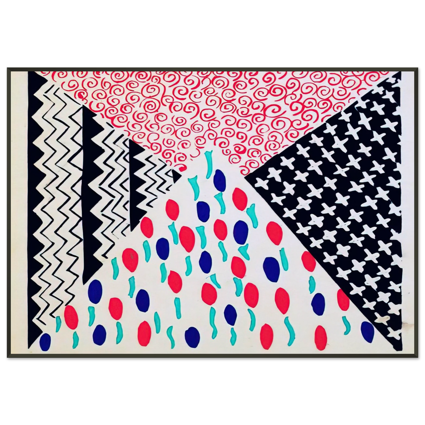 Sonia Delaunay  COMPOSITION 39 Framed Art Print  - Aluminum Frame - 21x29.7 cm / 8x12"