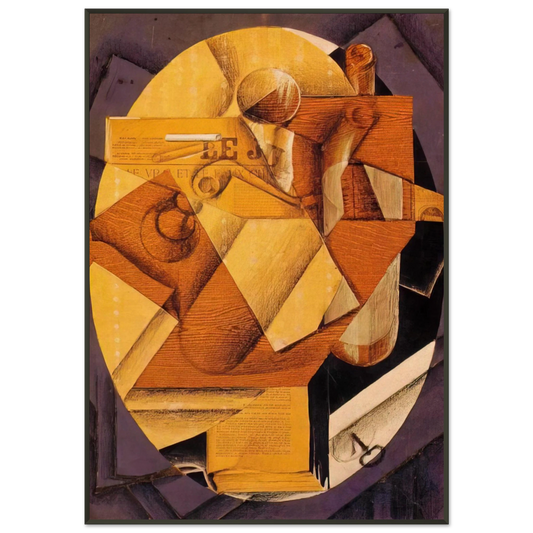 Juan Gris  THE TABLE 1914 Framed Art Print  - Aluminum Frame - 21x29.7 cm / 8x12"