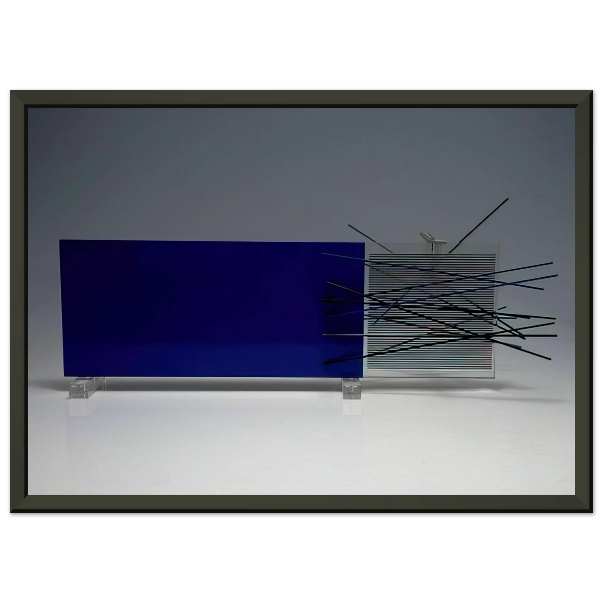 Jesus Rafael Soto  KINETIC OBJECT Framed Art Print  - Aluminum Frame - 40x50 cm / 16x20 inches