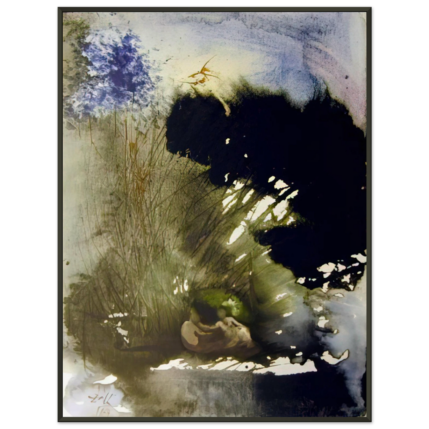 Salvador Dali  VIR ET MULIER IN PARADISO VOLUPTATIS 1967 Framed Art Print  - Aluminum Frame - 40x50 cm / 16x20 inches