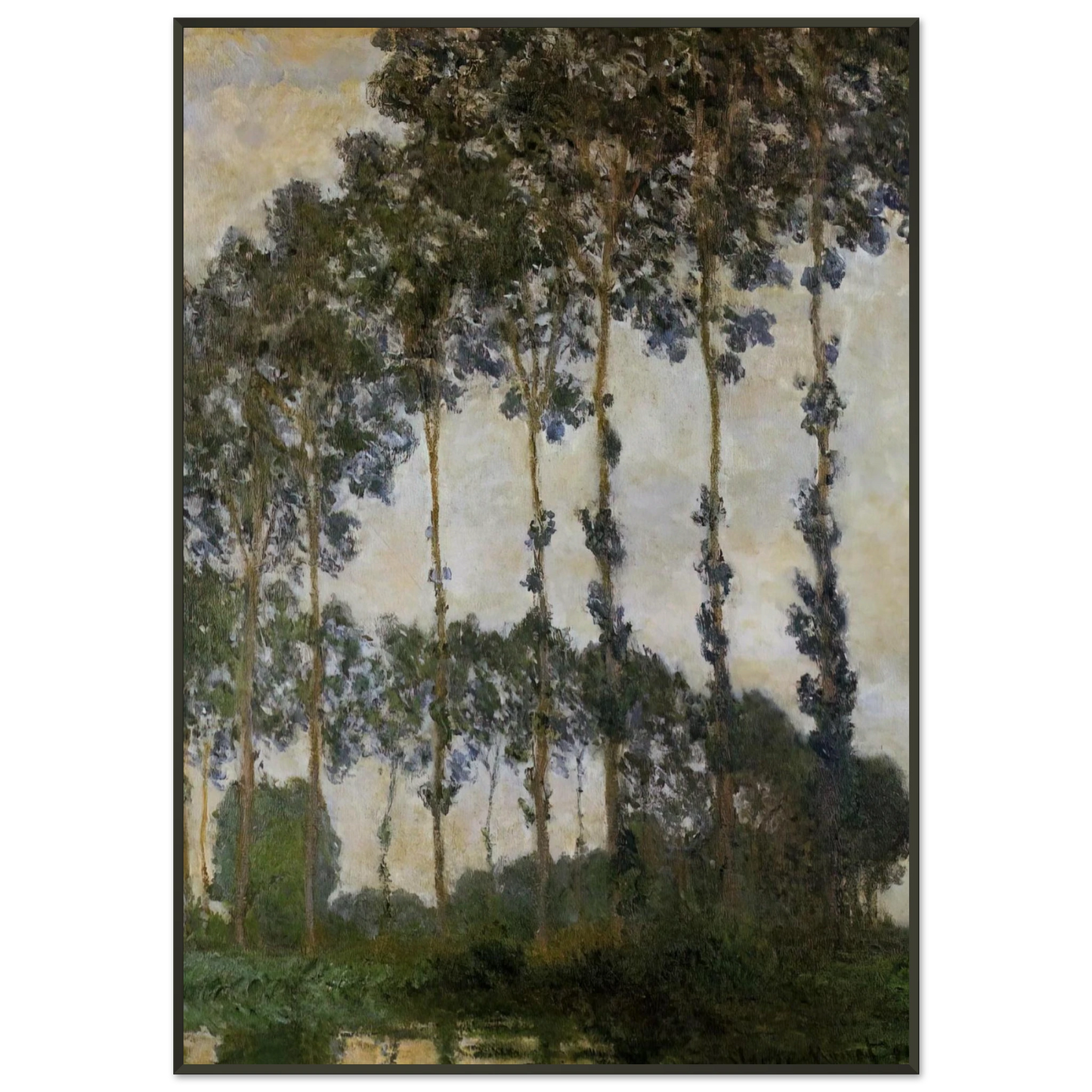 claude monet  Poplars at Giverny Framed Art Print  - Aluminum Frame - 21x29.7 cm / 8x12"