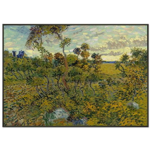 Vincent van Gogh  Sunset at Montmajour Framed Art Print  - Aluminum Frame - 21x29.7 cm / 8x12"