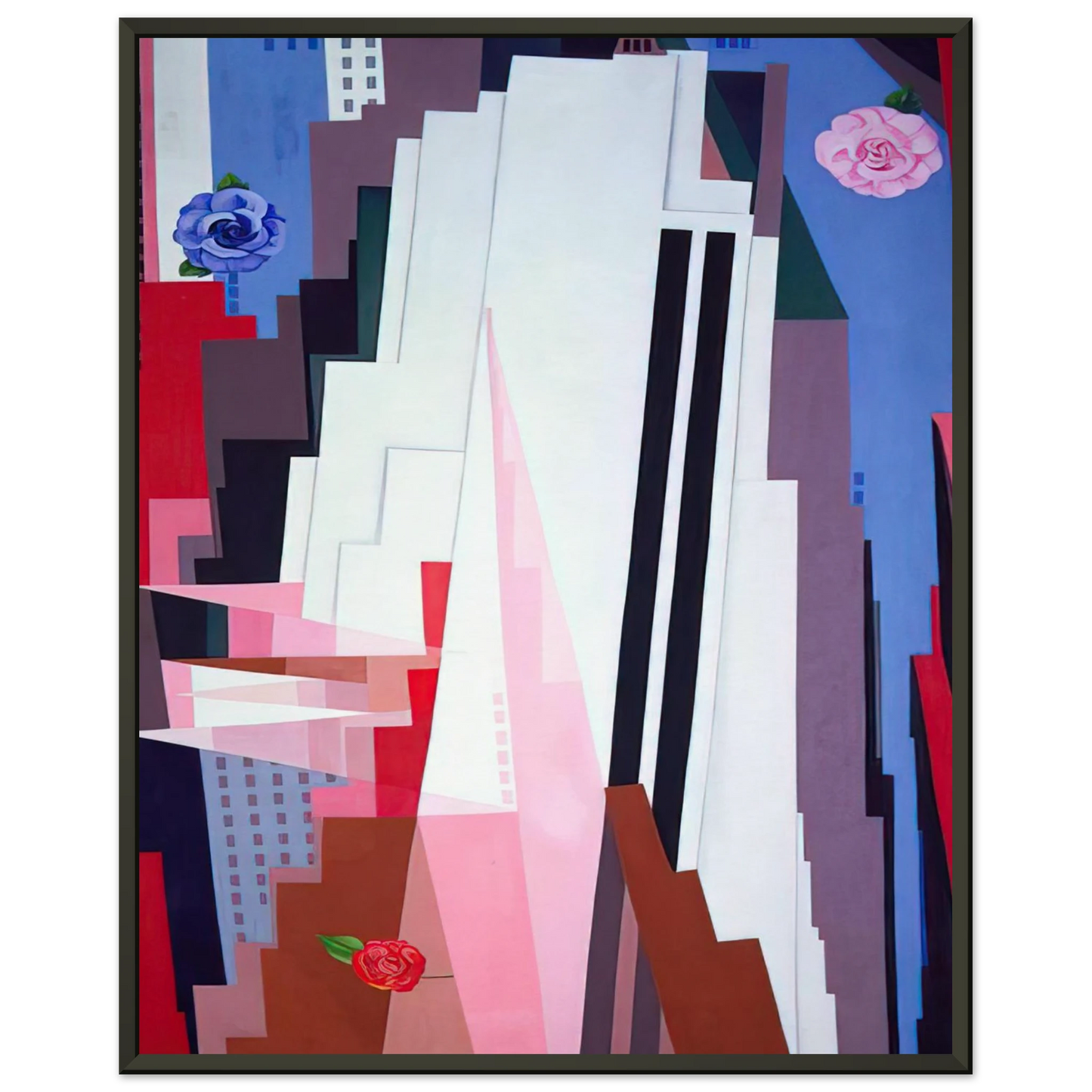 Georgia OKeeffe  Manhattan Framed Art Print  - Aluminum Frame - 60x80 cm / 24x32 inches