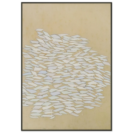Robert Goodnough  Pastel Statement  1971 Framed Art Print  - Aluminum Frame - 21x29.7 cm / 8x12"