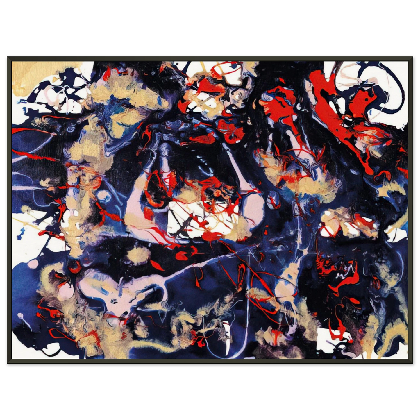 Sam Francis  Untitled  SFP9477  SFF 1753  Framed Art Print  - Aluminum Frame - 40x50 cm / 16x20 inches